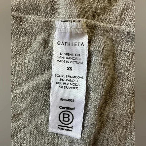 Athleta Women's Long-Sleeve Cardigan Gray pockets keyholes Size XS - Picture 5 of 9